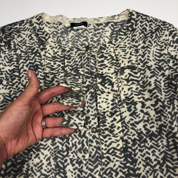 J. Crew Strada Ruffle Cardigan - Picture 4 of 8